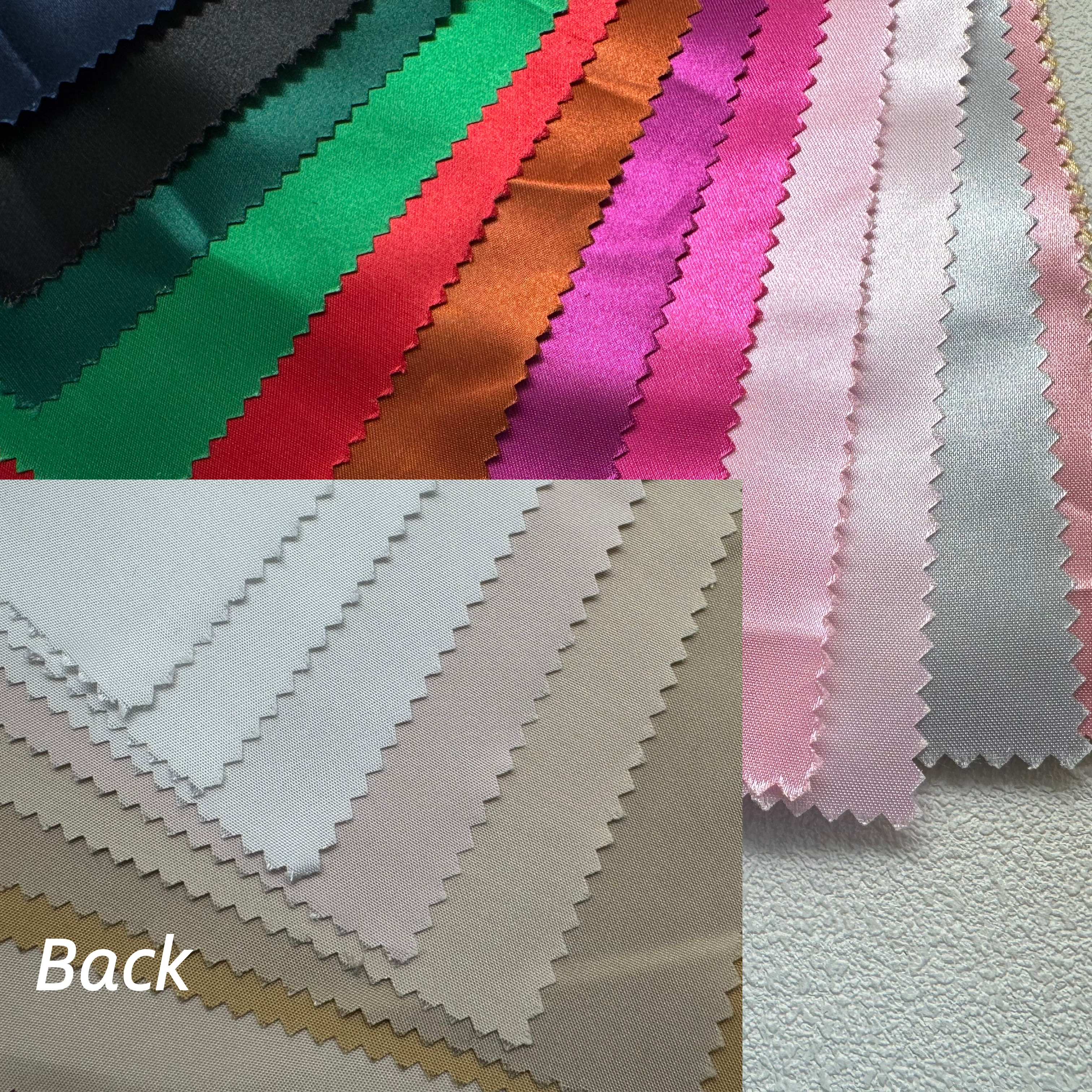 Shiny Polyester Satin 150gsm | Glossy Charmeuse, Multi-Color