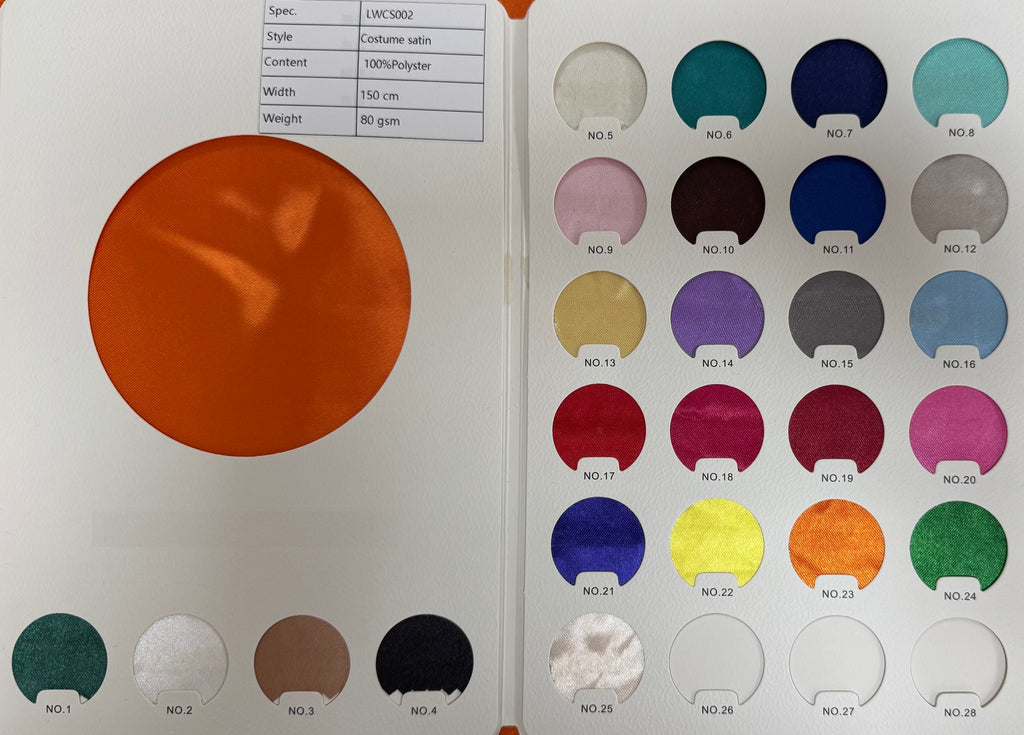 80 GSM Costume Satin | Lightweight Shiny Satin