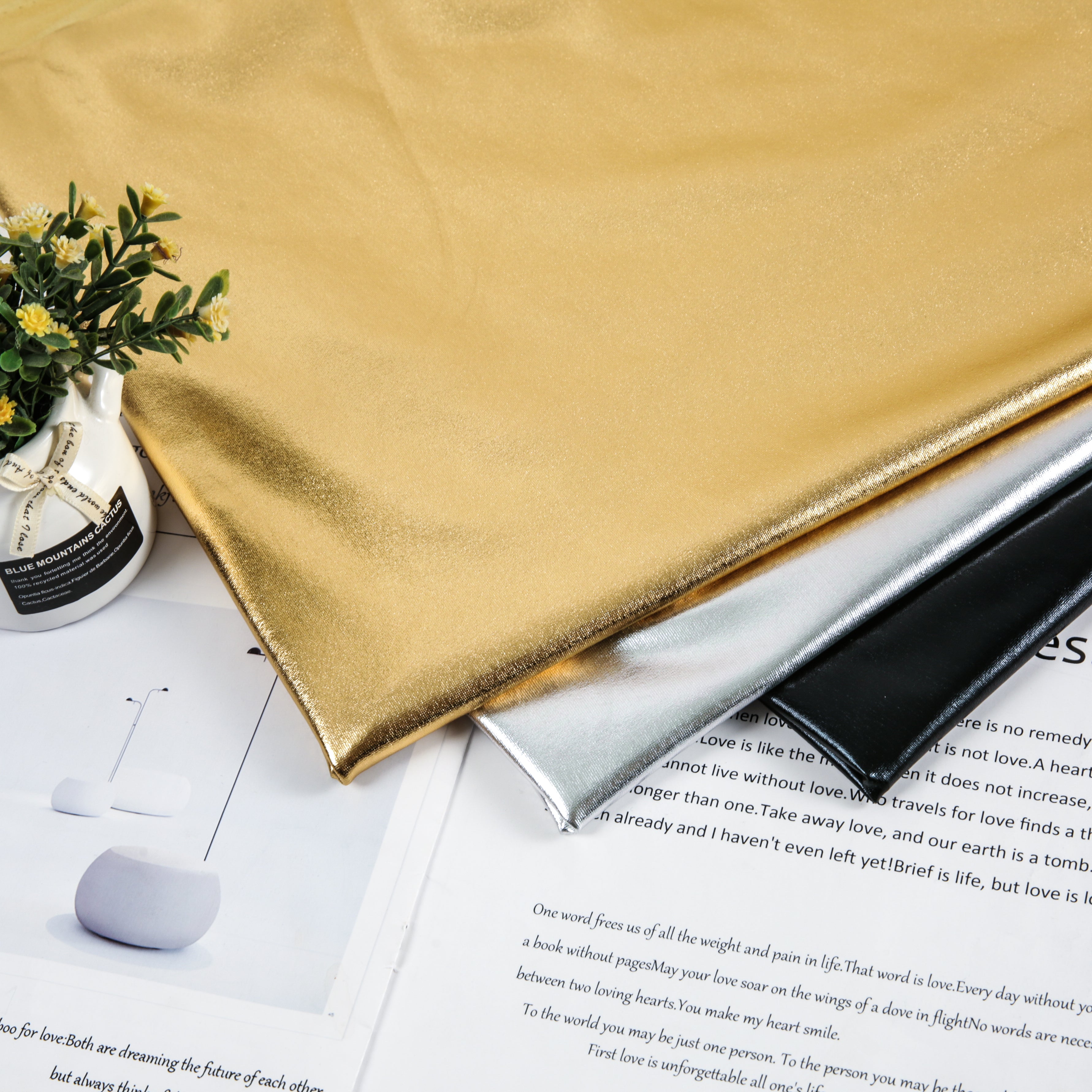 Foil Dancewear | Metallic Foil Shiny | Stretch Dancewear Fabric