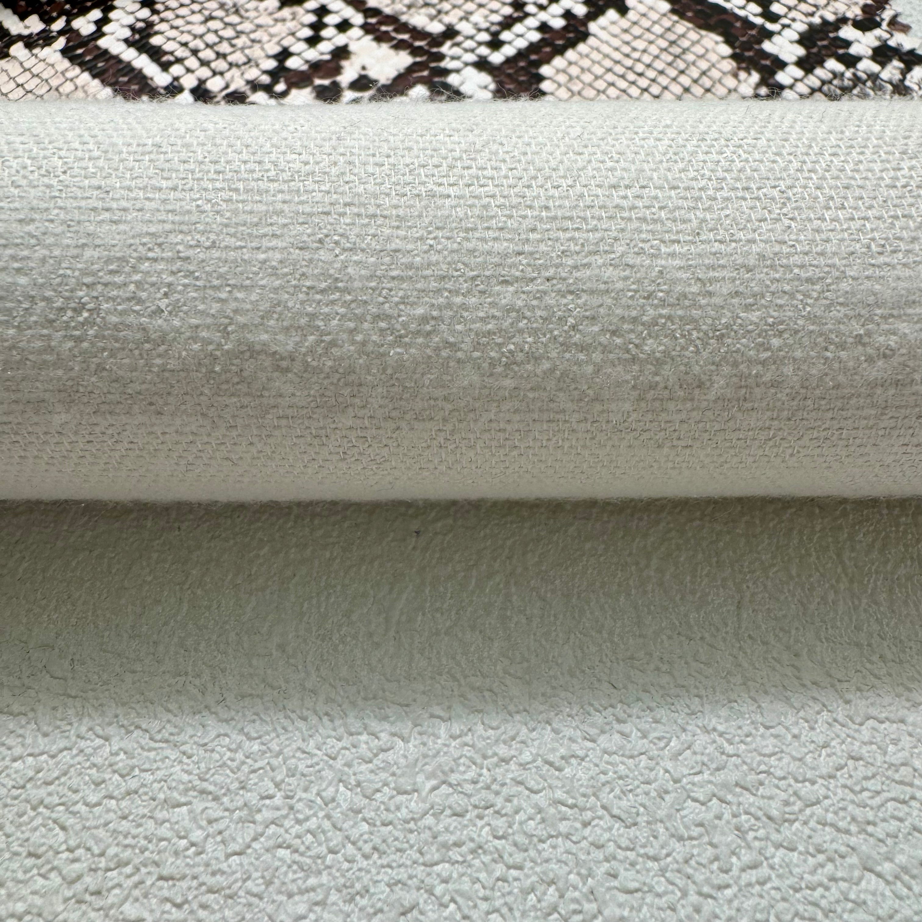 290 GSM Snake PU Coated Faux Leather Fabric | Polyester Backing