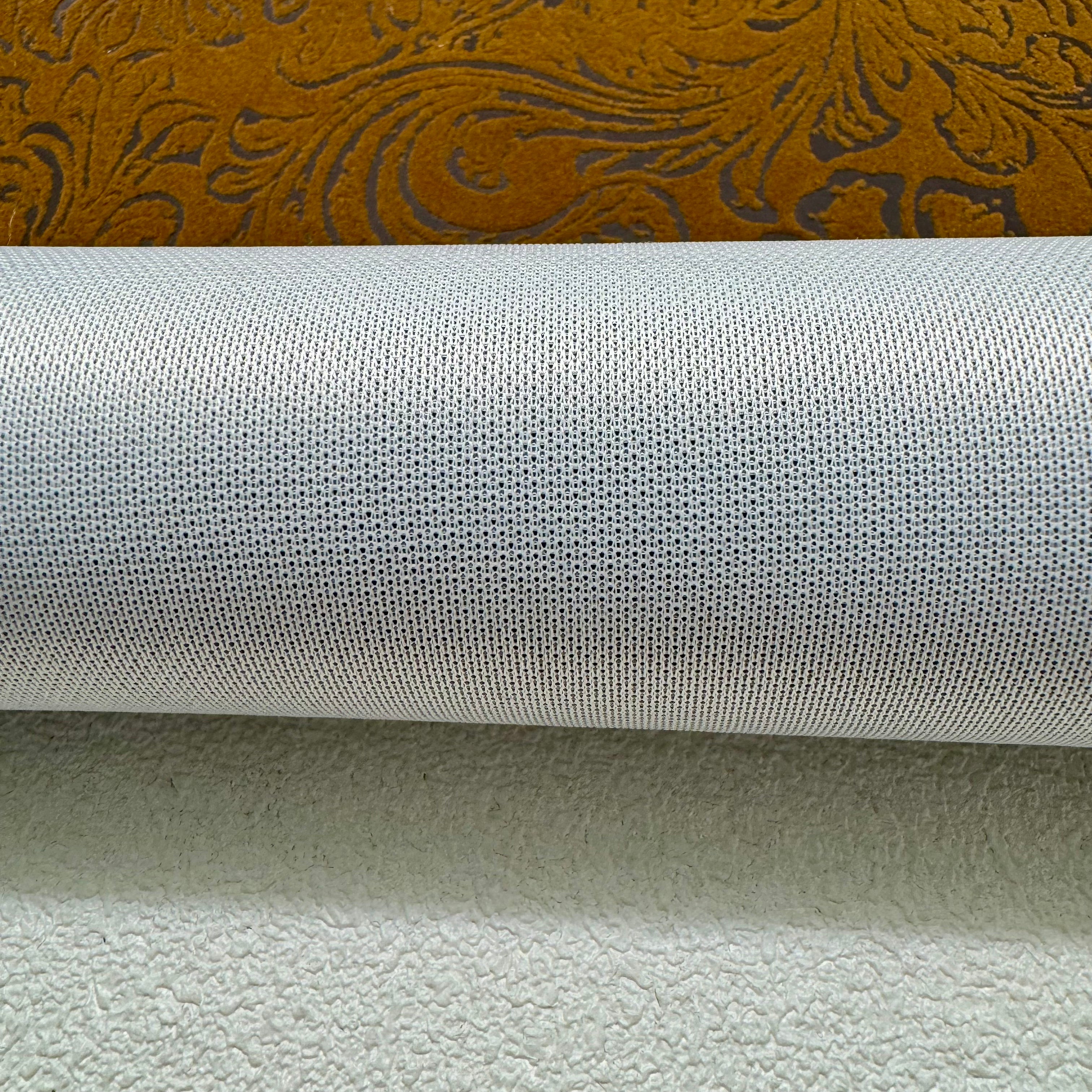 470 GSM Jacobean Flock-Printed PVC Faux Leather | Polyester-Backed Leatherette, Craft & Upholstery